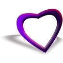 Tuščiavidurė violetinė širdis