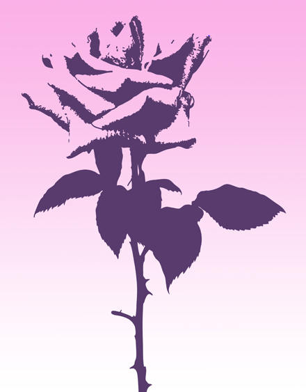 Rožės siluetas